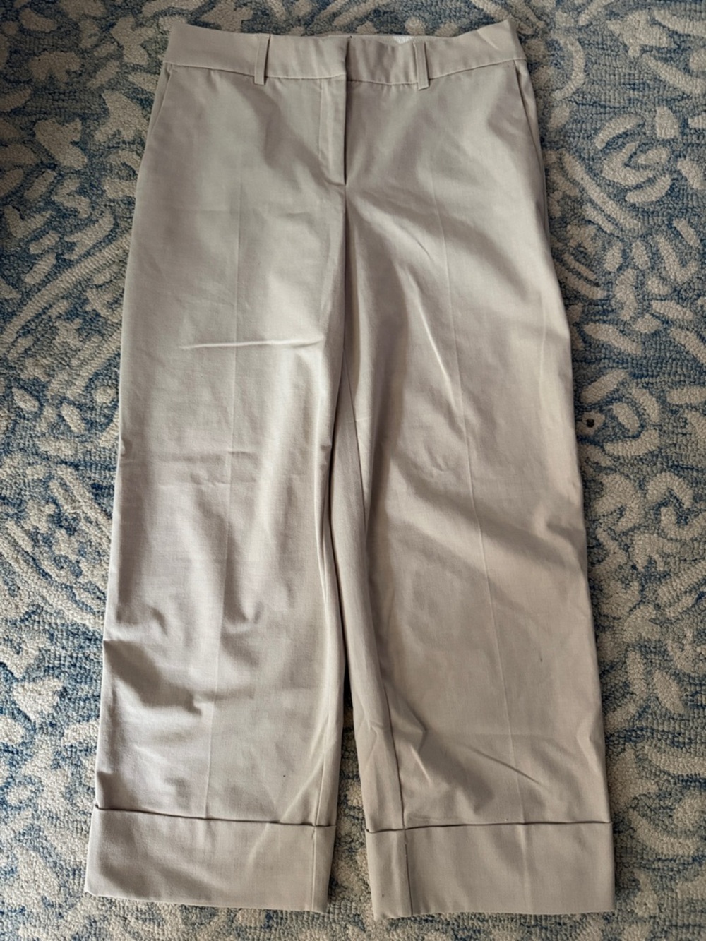 Rachel Zoe Beige Wide-Leg Trousers